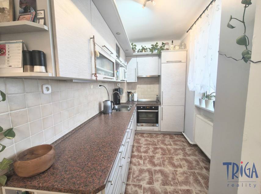 Králova Lhota - Prodej bytu 3+1 s garáží, zastřešeným stáním na auto a zahrádkou